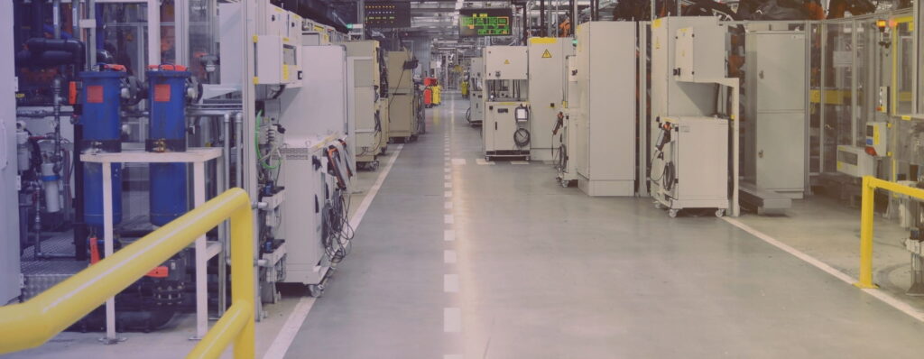 Hala przemysłowa analizowana w ramach audytu energetycznego przedsiębiorstwa.